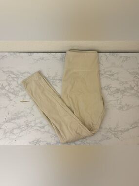 I BELIEVE Women's L Tan Elastic Waist Pants Polyester Spandex Knit Pull On